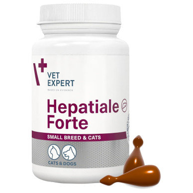 Hepatiale Small Breed Vet Expert – Supliment Hepatoprotector pentru Câini de Talie Mică, 40 Capsule Twist-Off
